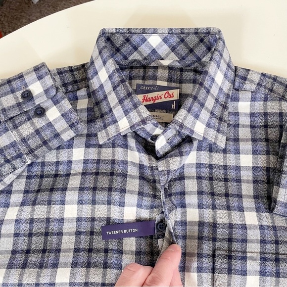 Johnnie-O Bernard Lightweight Plaid Flannel Button Shirt Men’s Size Small New - Picture 6 of 9